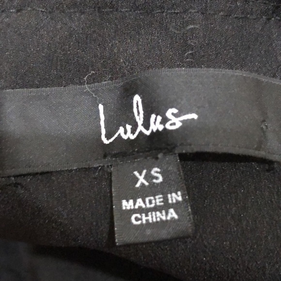 Lulu’s Romantic Muse Dress Black Floral Print Tie-Front Ruffled Mini - Picture 4 of 8